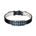 Браслет Fiore Luna на кожаном черном ремешке CB03209-1A S
