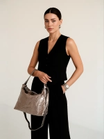 Сумка багет через плечо натуральная кожа тоут