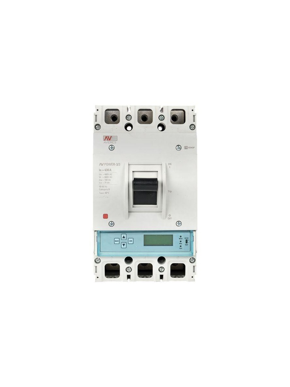 Выключатель автоматический 630А 100кА AV POWER-3/3 ETU6.0 AVERES EKF mccb-33-630H-6.0-av
