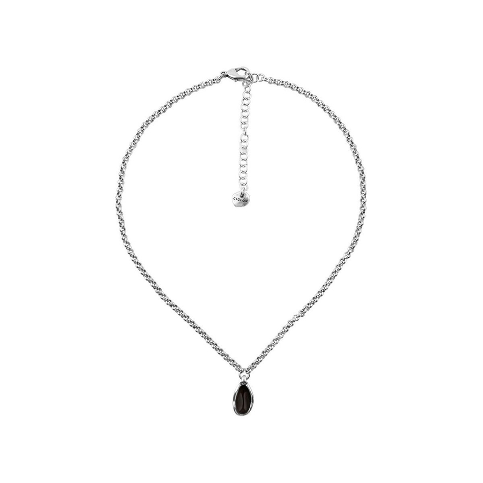 Колье Ciclon с муранским стеклом и серебряным покрытием B182856-01 BW/S