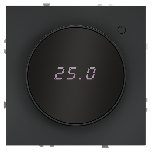 Терморегулятор электронный VOLTUM S70 с индикацией и датчиком, для теплого пола, (графит)
