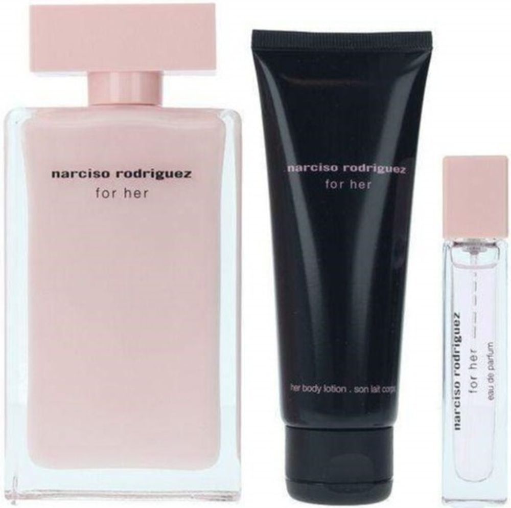 NARCISO RODRIGUEZ FOR HER EDP SET 100 ML + B/L 50 ML + 10 ML VAPO