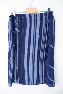Юбка трикотажная в полоску 52 размер