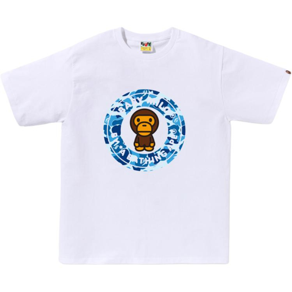 A Bathing Ape Abc Busy Works Tee белый синий