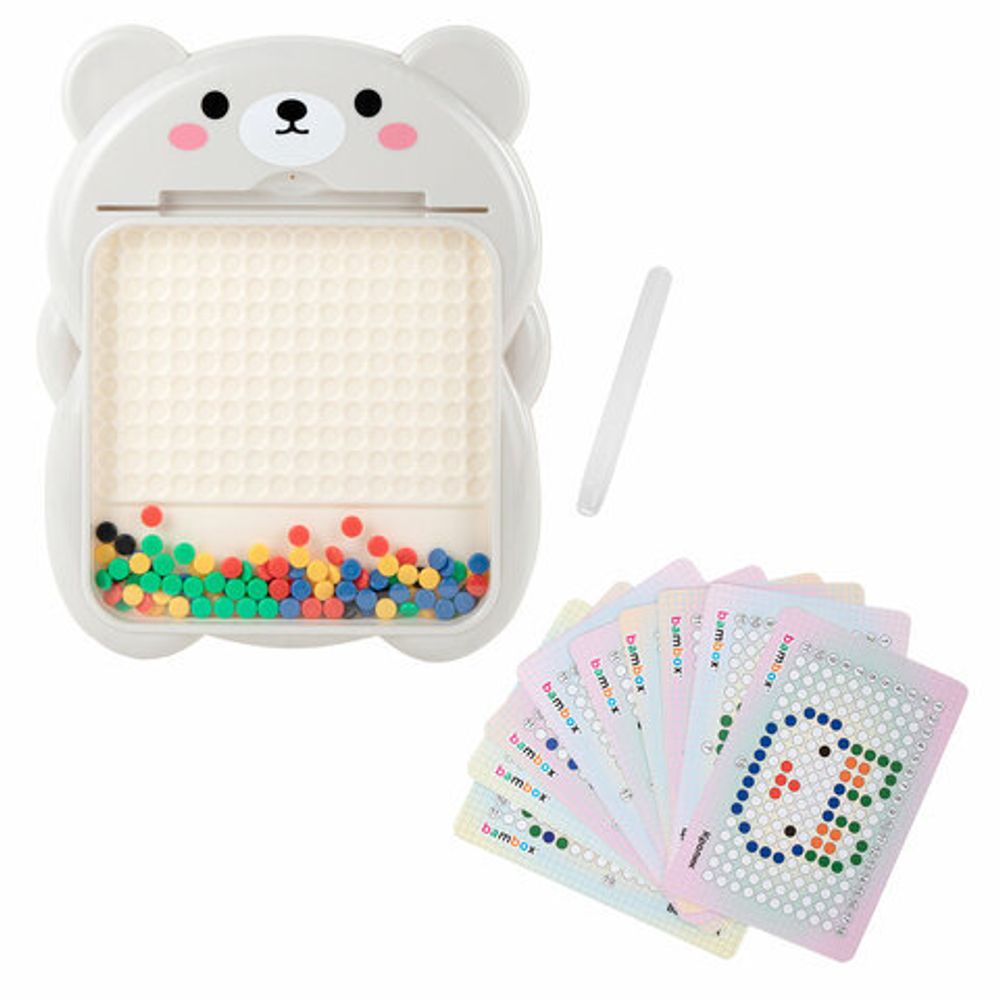 Мозаика магнитная развивающая для детей "Медвежонок", стилус, 101 магнит, 10 карточек, BAMBOX, 665891