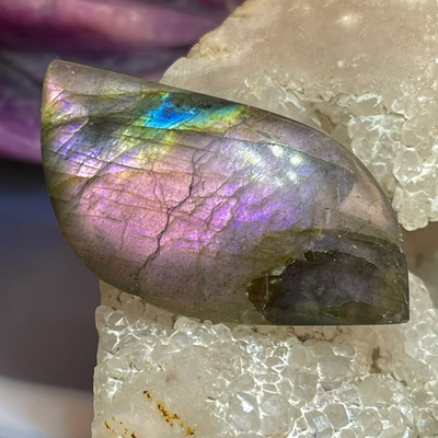 48066 Лабрадор розовый основа под Кулон/Кабошон 18*35мм