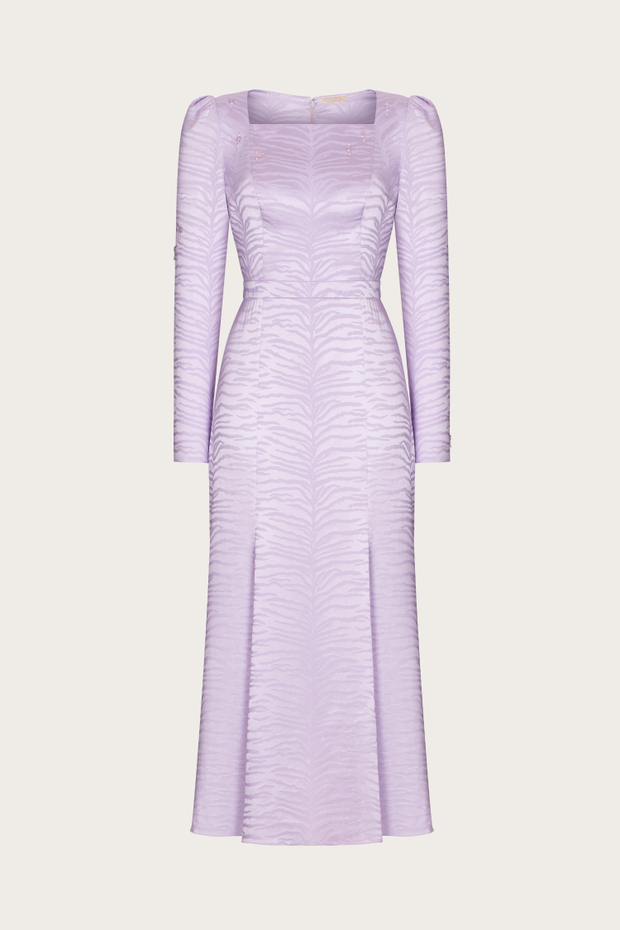 Платье из шелка с ручной авторской вышивкой