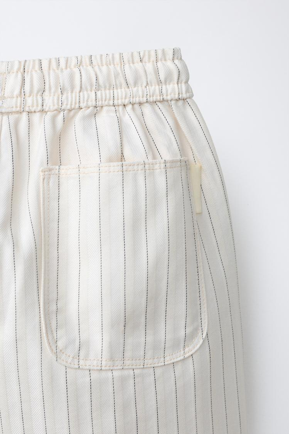 ZARA БРЮКИ В ПОЛОСКУ, ЭКРЮ