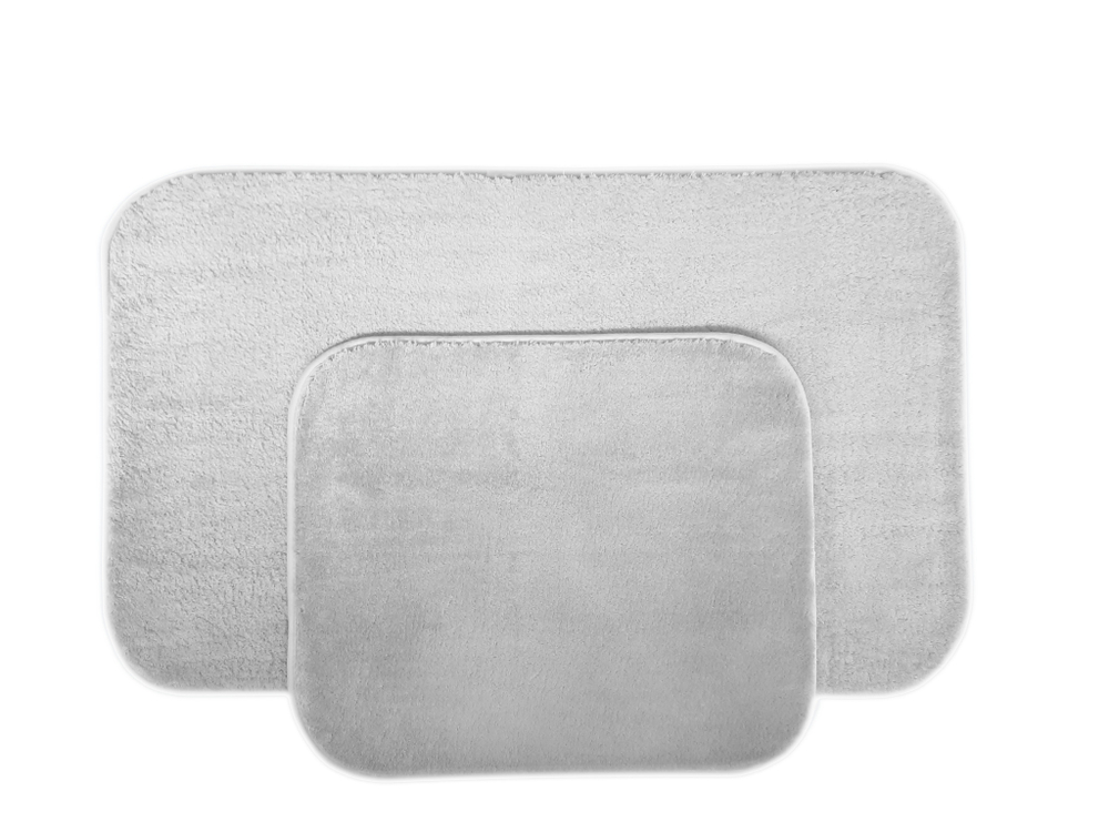 Набор ковриков для ванной и туалета, 60x100/50x60 см, цвет Серый