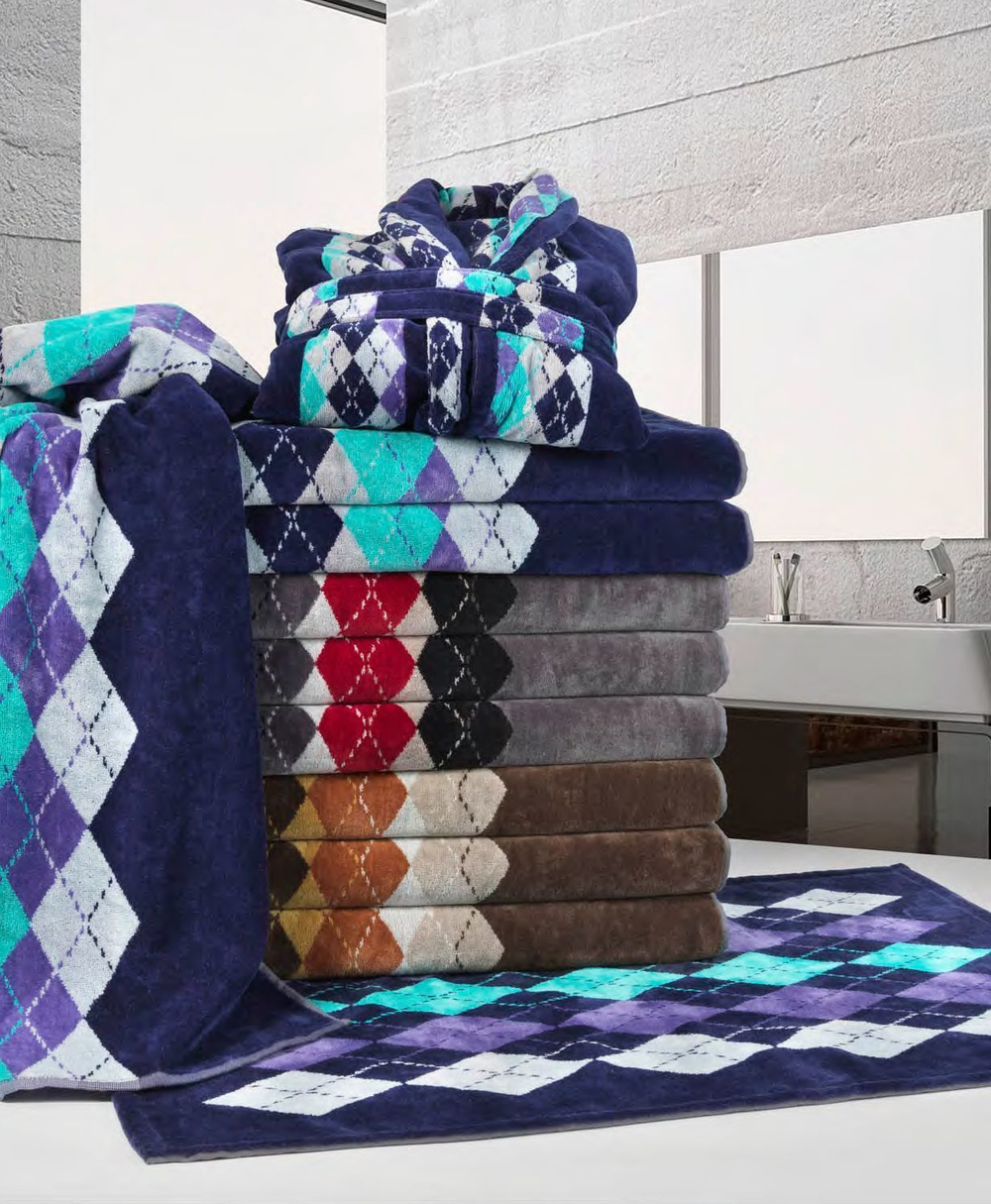 Коврик для ванной 60х90 Carrara Polo синий Италия