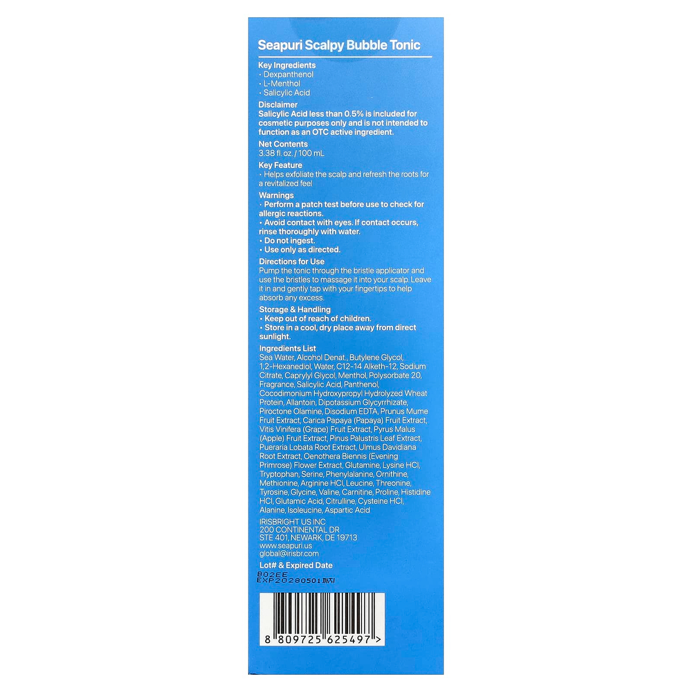 Seapuri, тоник для кожи головы, 100 мл (3,38 жидк. унции)