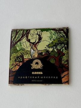 Шоколад крафтовый 65% с олениной, 50 г