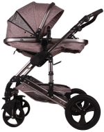 Детская коляска 3в1 LUXMOM 555 Коричневый текстиль