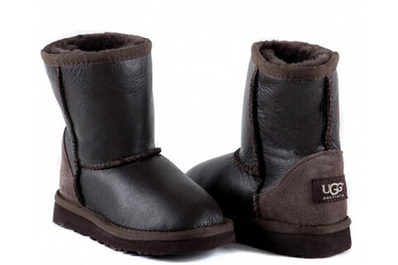 UGG Kids Classic Short Metallic Chocolate
