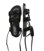 Кожаные босоножки gladiatore TWINSET - черный(221TCT022)