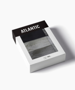Мужские трусы шорты Atlantic, набор из 3 шт., хлопок, черные + серый меланж + темно-серый меланж, 3MH-011