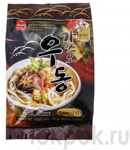 Лапша Удон со вкусом тунца Wang, 420 гр