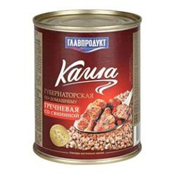 КАША ГЛАВПРОДУКТ 340 ГР ГРЕЧНЕВАЯ СО СВИНИНОЙ Ж/Б