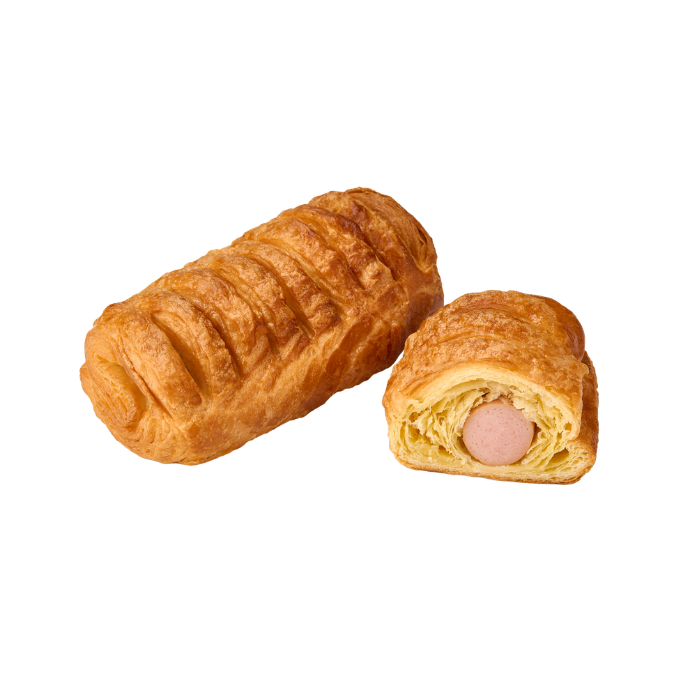 Изделия хлебобулочные слоеные "Слойка с сосиской" (быстрозамороженные) 0,12кг*36шт