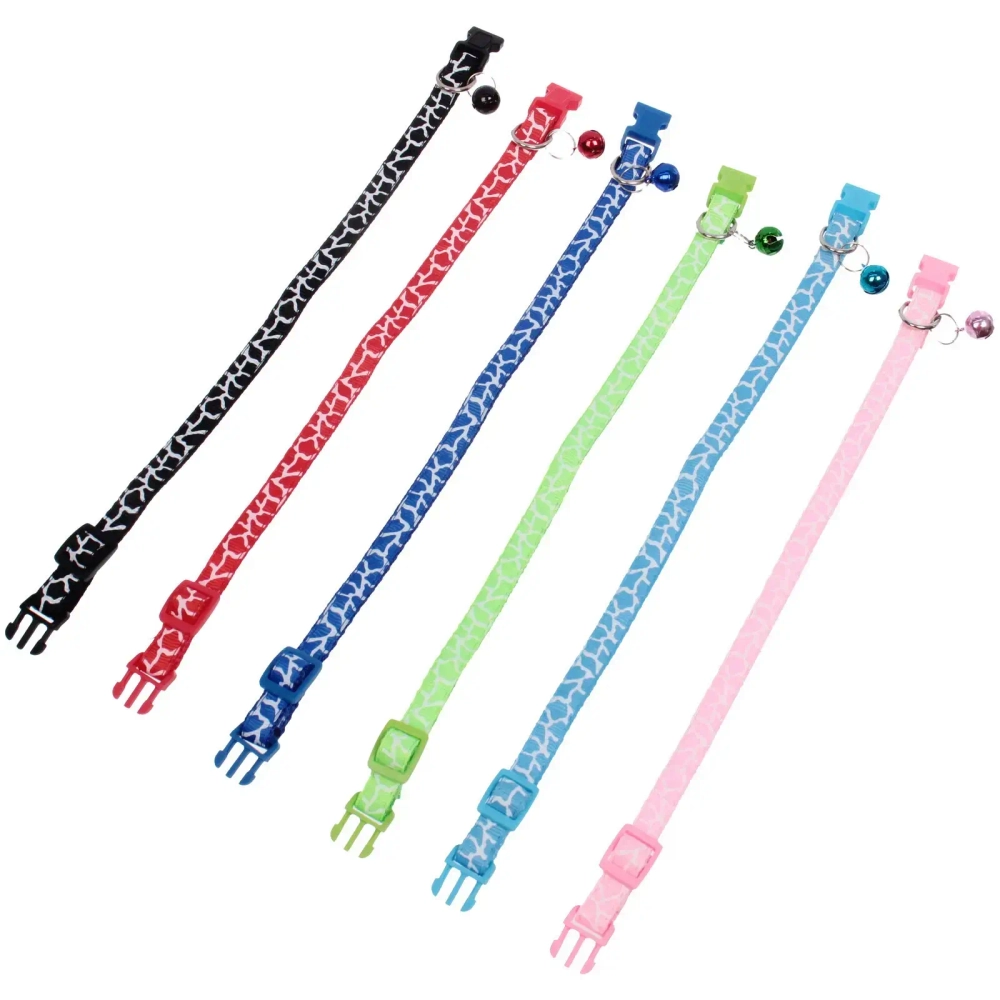 Ошейник с колокольчиком 1*19-32см «Zoo City-Саванна» микс цветов (минивложение 12шт)