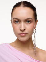 Моносерьга "Chandelier Pink" Silver