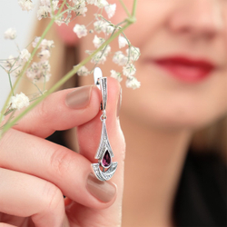 "Канны" серьги в серебряном покрытии из коллекции "Погода" от Jenavi с английским замком