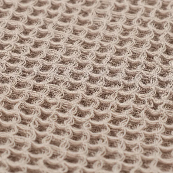 Покрывало вафельное из хлопка серо-бежевого цвета из коллекции essential, 230х250 см