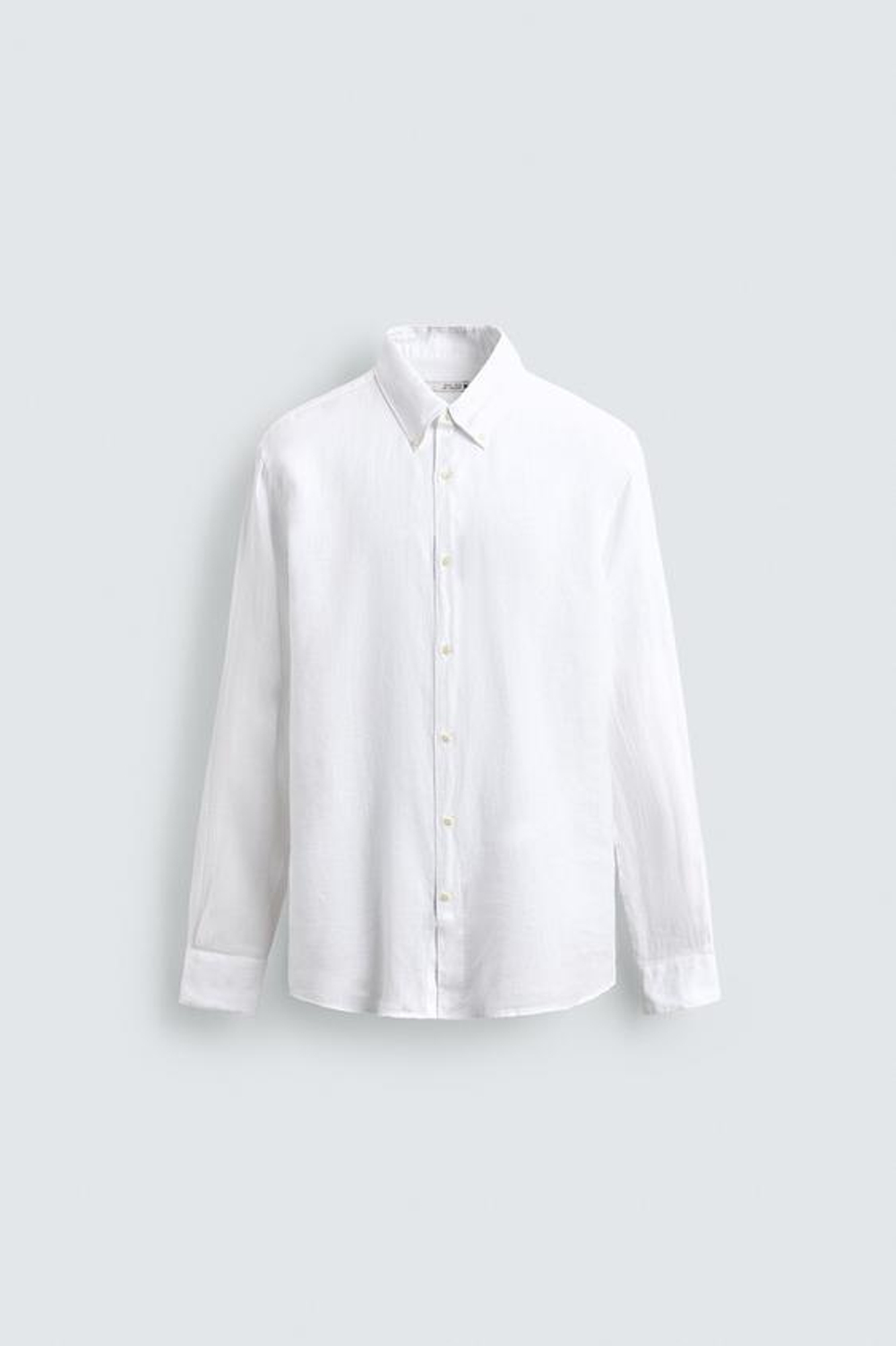 ZARA РУБАШКА ИЗ 100% ЛЬНА, БЕЛЫЙ