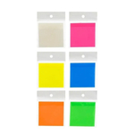 Стикеры для заметок пластиковые, 6 шт по 45 листов, полупрозрачные цветные, MC-Basir, блок для заметок с клеевым краем, 6 цветов, липкие листы напоминалки