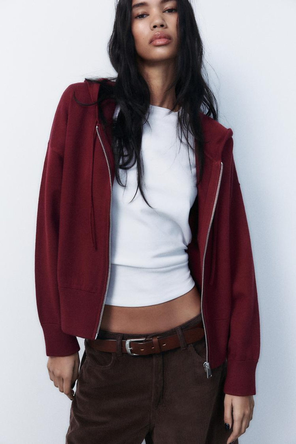 ZARA ХУДИ, ЦВЕТ БУРГУНДСКОГО ВИНА