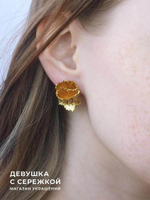 Сережки «Пионы»