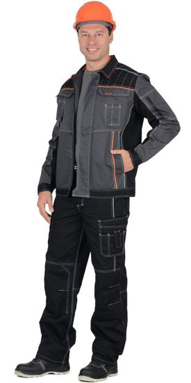 Куртка "Сириус-Престиж" (т.серый/оранжевый)