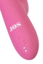 Розовый вибратор с двигающимся язычком и стимулирующим шариком Monti - 24 см. (Цвет: розовый)