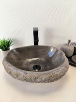 Раковина из речного камня RS-65977 47х38х15 из натурального камня