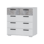Комод Стандарт №5 NEW белый/цемент светлый