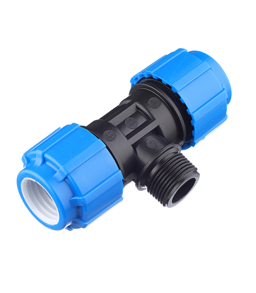 Тройник с наружной резьбой для п/э 32х1"х32;