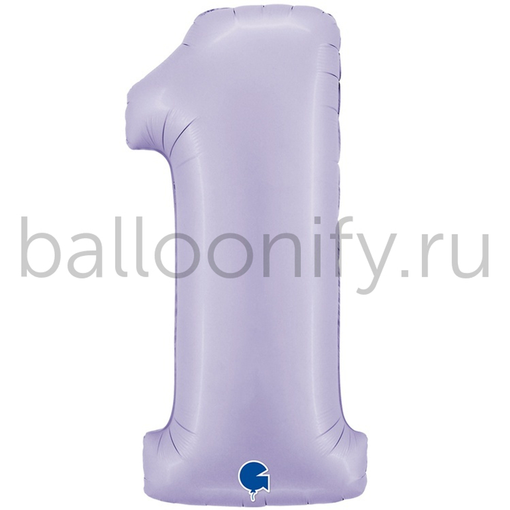 Шар ЦИФРА 1 Сатин Lilac 40" 102 см