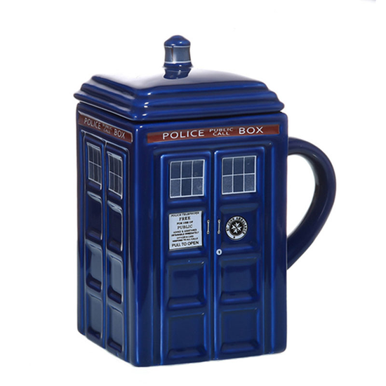 3D кружка с крышкой Тардис из Доктора Кто, 400 мл