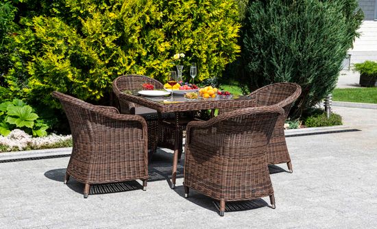 "Равенна" плетеное кресло из искусственного ротанга, цвет коричневый