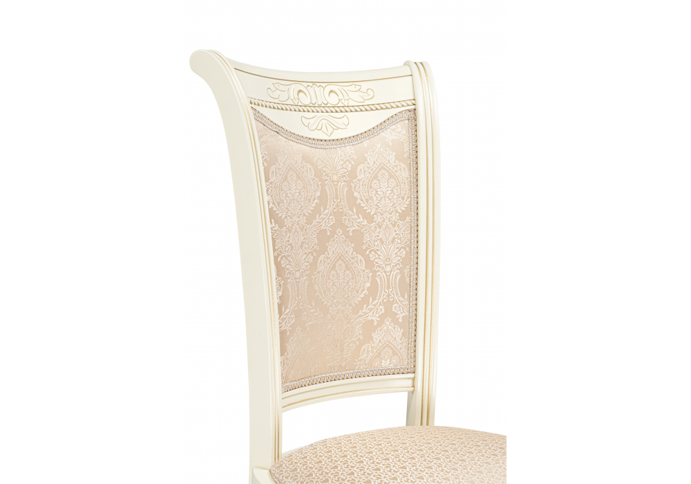 Стул деревянный Woodville Mariano линур блекл комби, слоновая кость