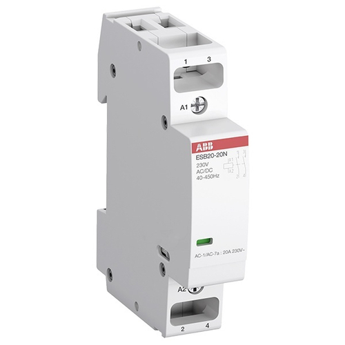 Контактор ESB20-20N-06 модульный (20А АС-1, 2НО), катушка 230В AC/DC 1 модуль 1SBE121111R0620