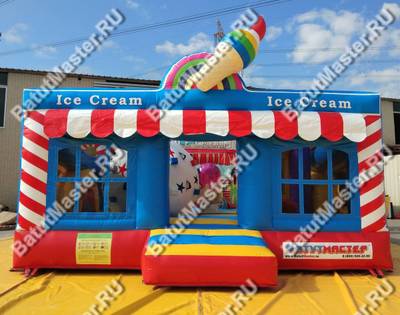 Коммерческий надувной батут "Мороженое" 5*5*2.8 м