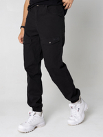 Брюки карго джоггеры с передними карманами Город Горький черный