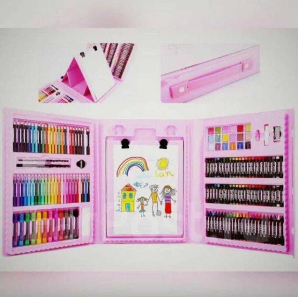Набор для творчества из 208 предметов,розовый