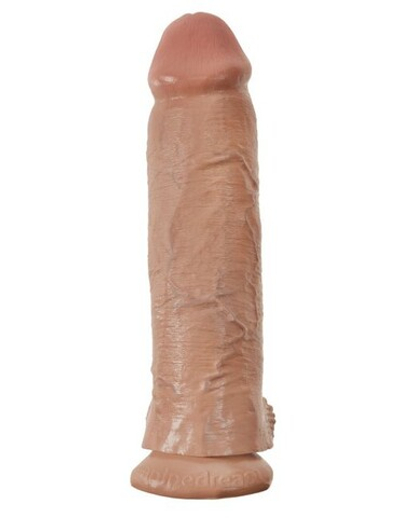 Фаллоимитатор-гигант загорелый King Cock 12 Cock with Balls (Цвет: телесный)