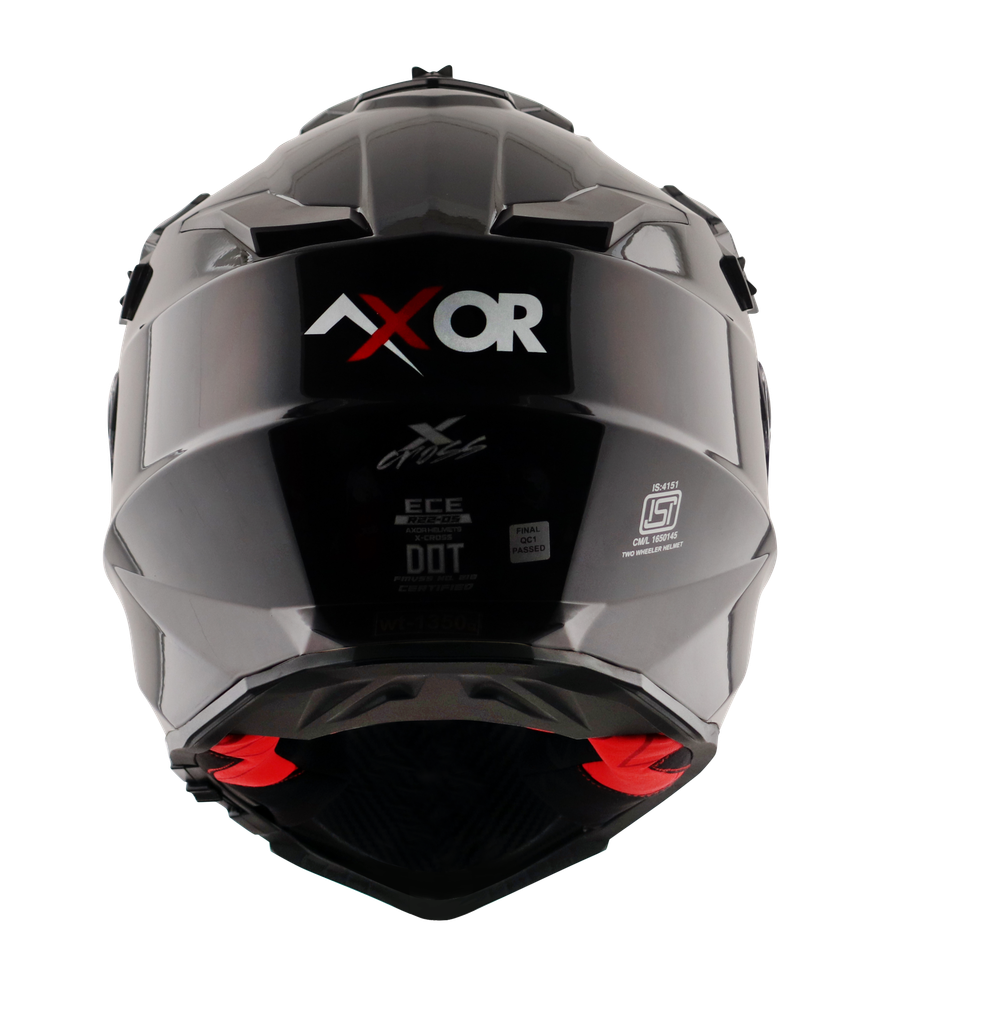Шлем AXOR X-CROSS DUAL VISOR-E SC, с визором, цвет черный (XL)
