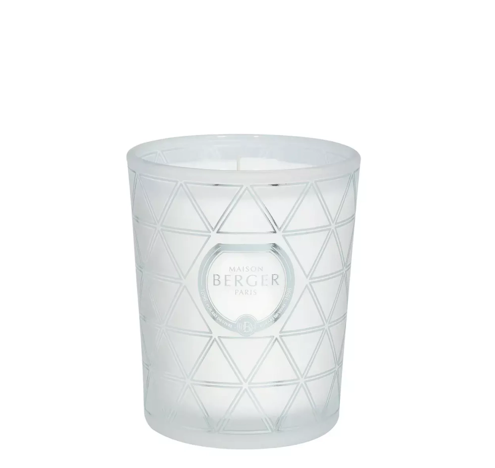 Maison Berger Paris - Ароматическая свеча Geode Frosted 180г Нежный хлопок / артикул   7410  / GTIN 3127290074102