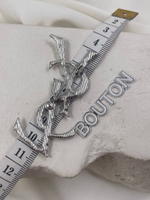 Брошь СЛ. серебристая 6,5 см