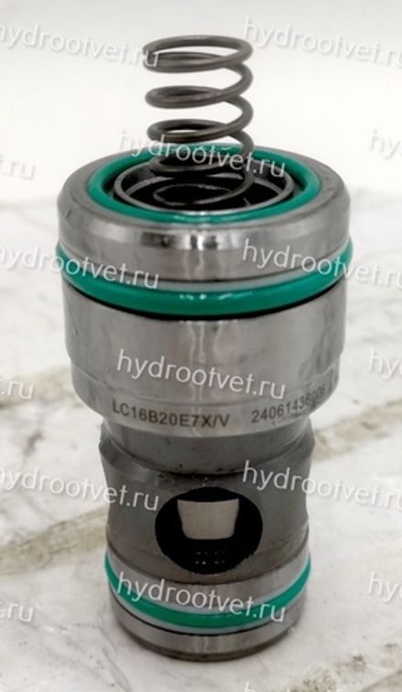 LC16B20E7X/V - Логический клапан (патрон) Ду16, соотношение площадей B = 14.3:1 (кольцо = 7%), давление открытия 2 бар, E = без демпфера, уплотнение V = FKM