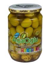 Оливки зеленые AgaOglu Soslu в соусе пряные 720 г x 2 шт
